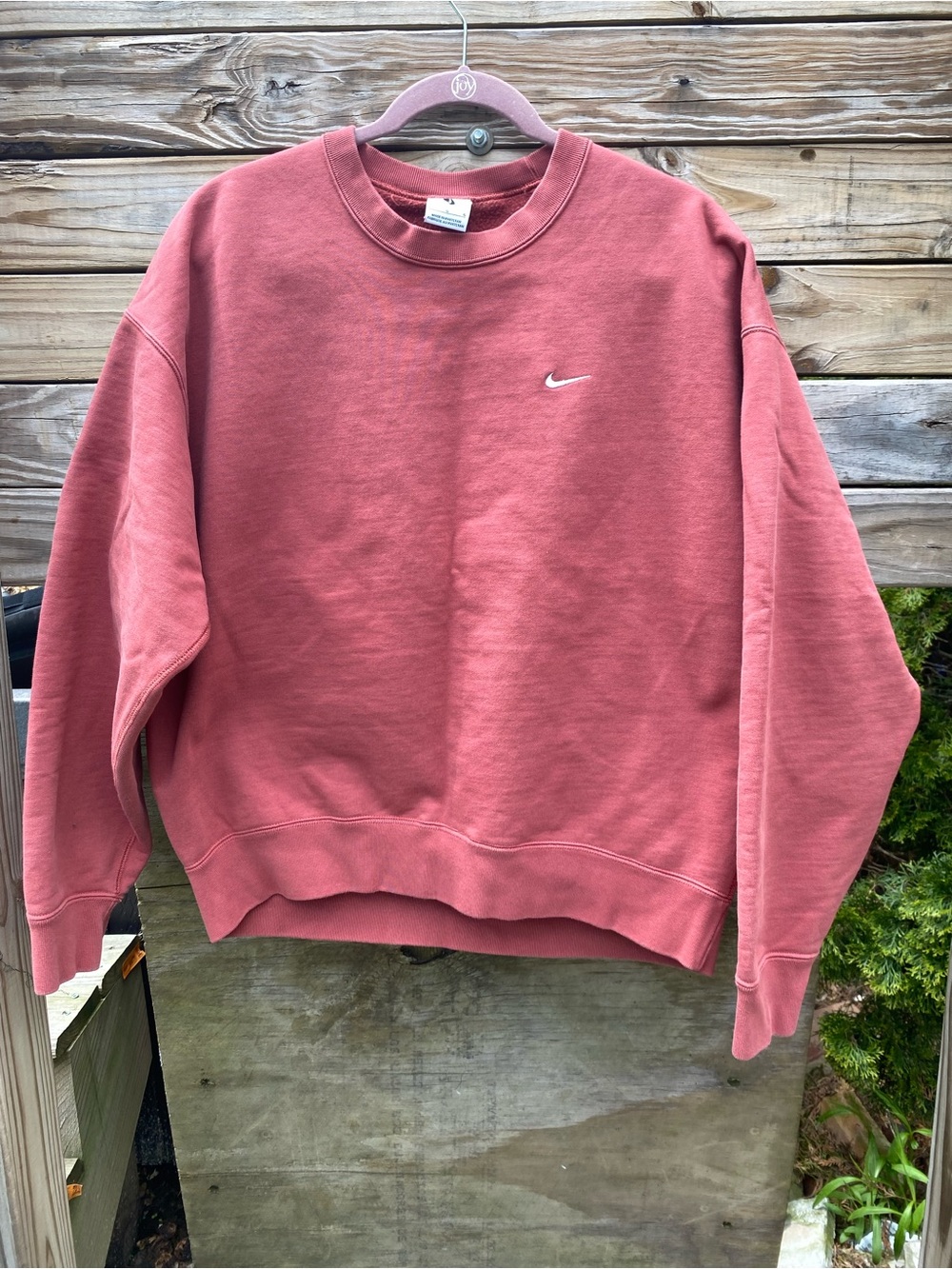 Nike Lab Mens Heavyweight Fleece Crewneck Sweatshirt in Rust Canyon Size Large